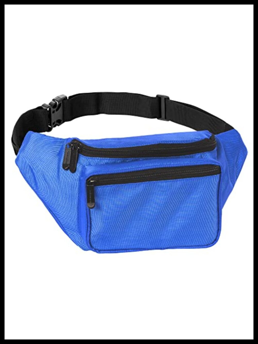 Waterproof Fanny Pack Crossbody Belt Bag Adjustable 3-Pocket Unisex